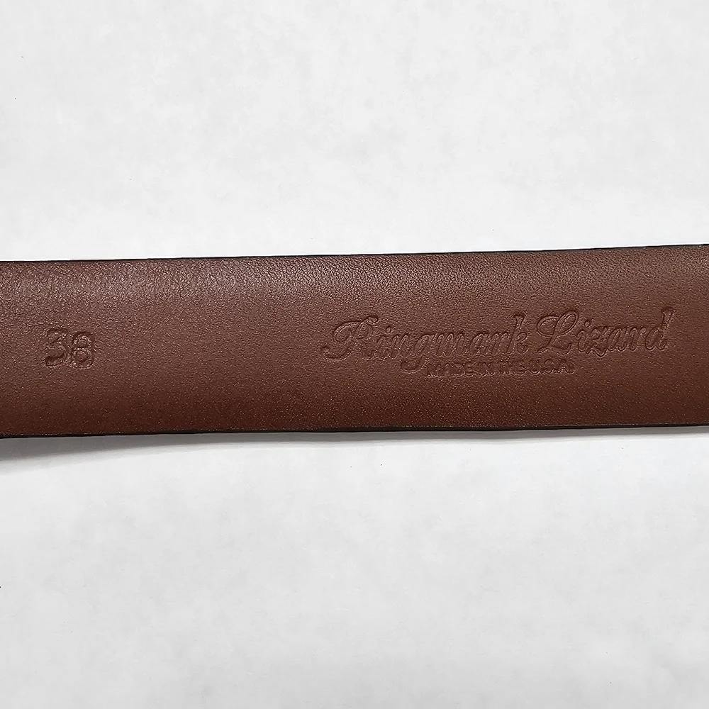 Torino Elite Men's Brown Lizard Textured Belt Size 38